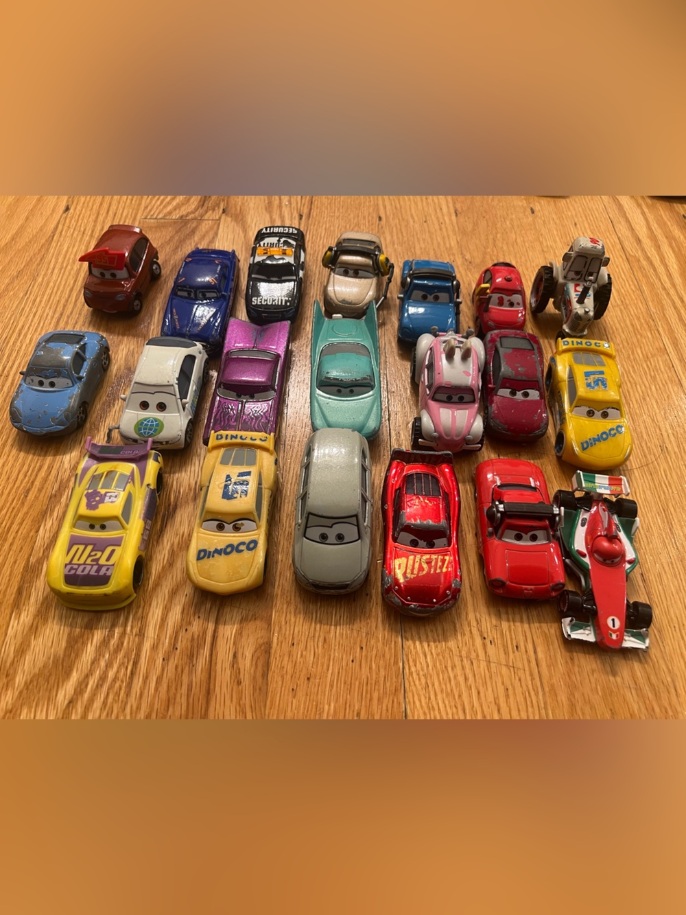 Large lot Disney Cars Assorted Die-Cast Toy Cars